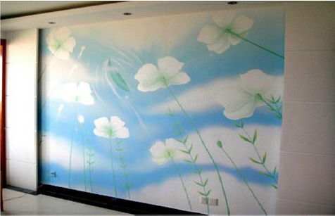 晴隆画墙绘怎么画好白云的蓬松感？