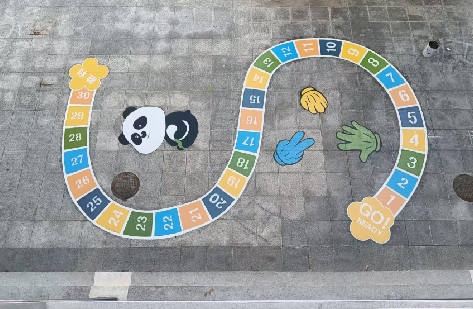 晴隆地面游戏彩绘