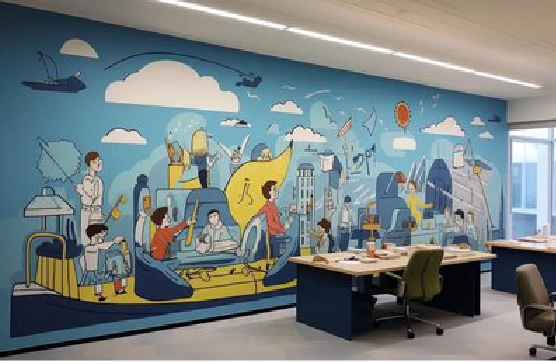 晴隆办公室墙绘的特点。