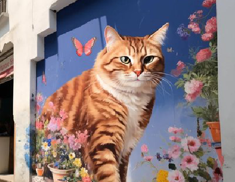 晴隆自己绘制有个性的手绘墙