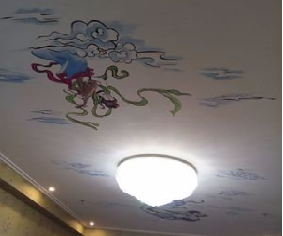 晴隆如何快速绘制天花板上的手绘墙？