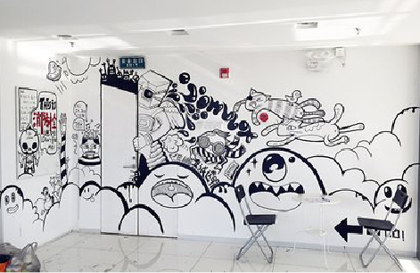 晴隆手绘墙并非传统涂鸦。